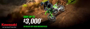 Read more about the article SAVE UP TO $3,000 ON SELECT OFF-ROAD MOTORCYCLES – Good Times Start with Great Deals – Dirt Bikes