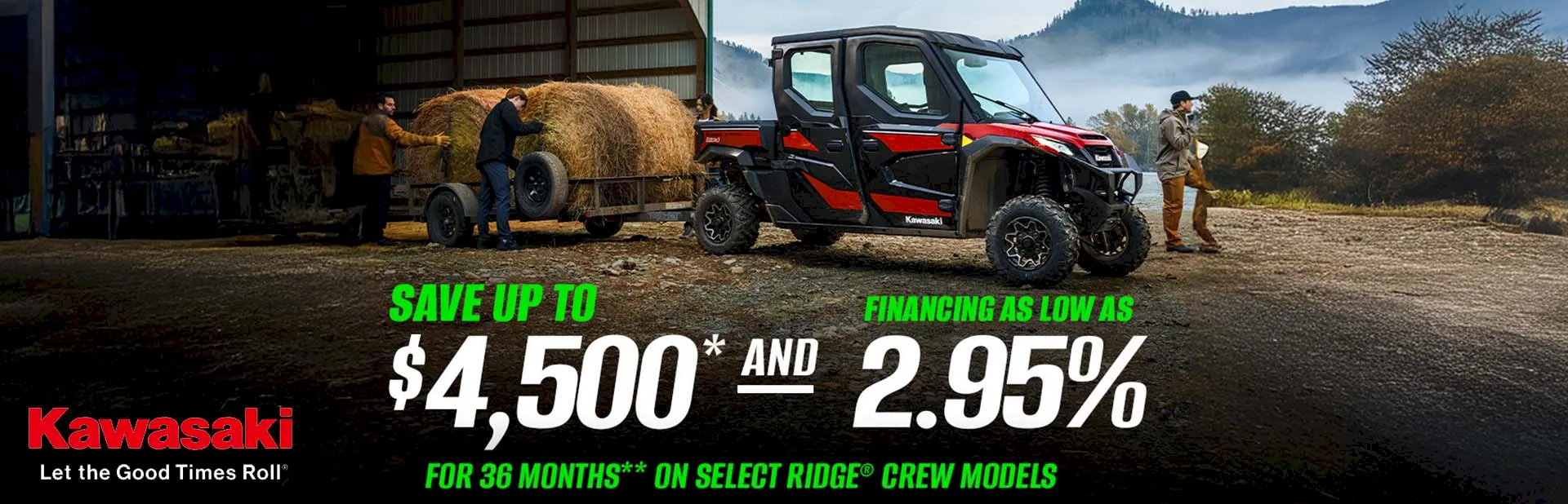 Read more about the article SAVE UP TO $4,500* AND FINANCING AS LOW AS 2.95% FOR 36 MONTHS** ON SELECT RIDGE CREW / RIDGE XR CREW MODELS – Good Times Start with Great Deals – Side x Side