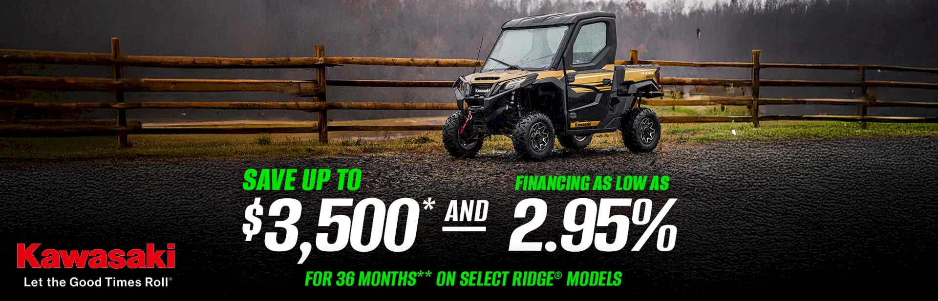 You are currently viewing SAVE UP TO $3,500* AND FINANCING AS LOW AS 2.95% FOR 36 MONTHS** ON SELECT RIDGE / RIDGE XR MODELS – Good Times Start with Great Deals – Side x Side