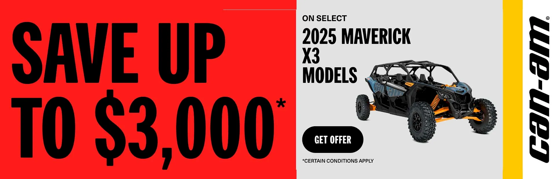 Read more about the article Save up to $4,000 or 0% for 60 months + 75% off on audio roof on select 2025 Commander models – Side x Side