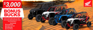 Read more about the article $3,000.00 Bonus Bucks on 2025 Talon – Side x Side