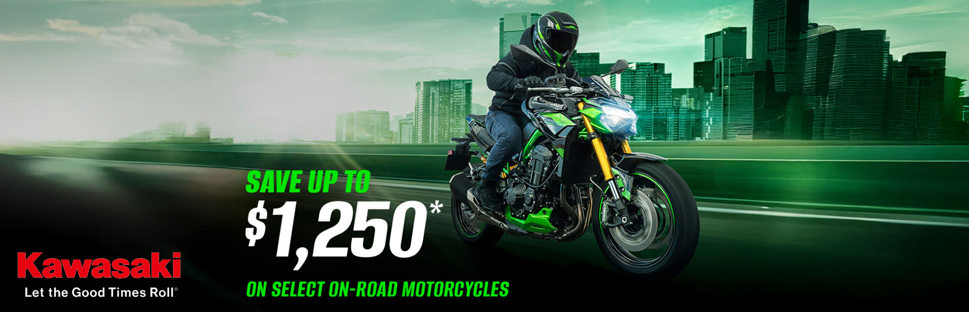 Read more about the article SAVE UP TO $1,250* ON SELECT ON-ROAD MOTORCYCLES – Good Times Start with Great Deals – Street Bikes