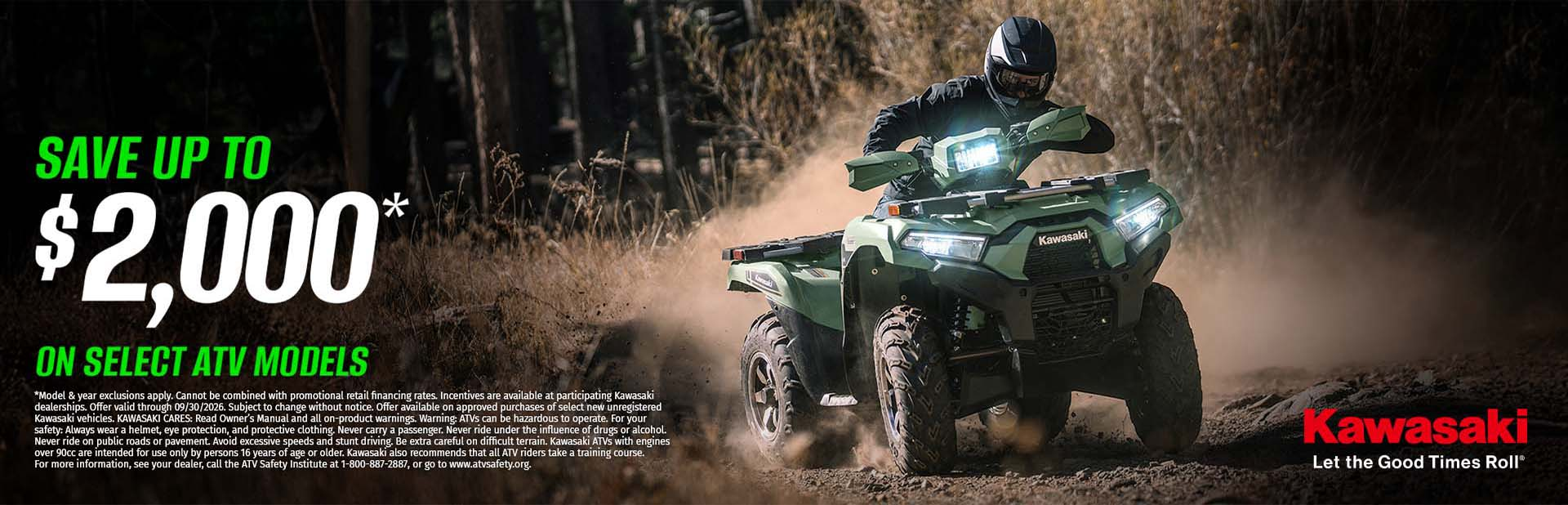 Read more about the article SAVE UP TO $4,500* ON SELECT MODELS – Good Times Start with Great Deals – ATV
