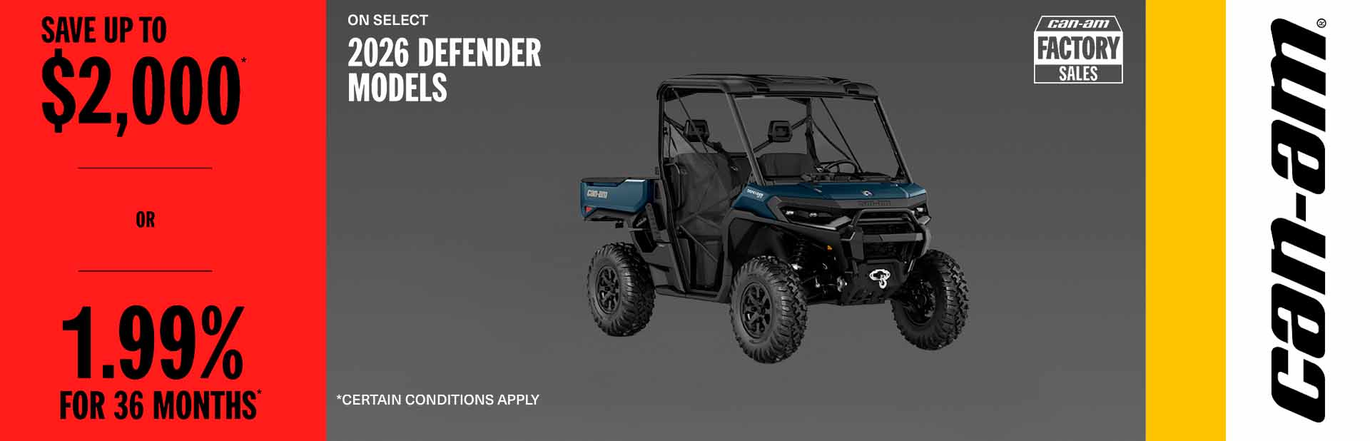 Read more about the article Defender models offers – Side x Side