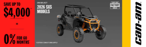 Read more about the article Save up to $4,000 OR 0% for 60 months on select 2026 SxS models – Side x Side